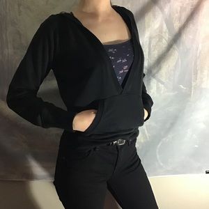 Black top hoodie